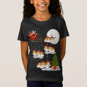 Funny Xmas Lighting Tree Santa Riding Hamster Chri T-Shirt