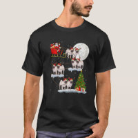 Funny Xmas Lighting Tree Santa Riding Pug Christma