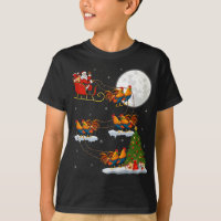 Funny Xmas Lighting Tree Santa Riding Rooster Bird
