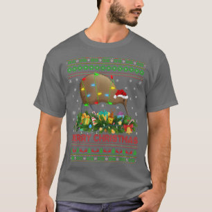 Funny Xmas Lighting Tree Santa Ugly Kiwi Bird Chri T-Shirt
