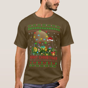 Funny Xmas Lighting Tree Santa Ugly Kiwi Bird Chri T-Shirt
