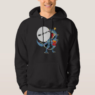 Funny Xmas Lights Christmas Tree Rex Pajama Dinosa Hoodie