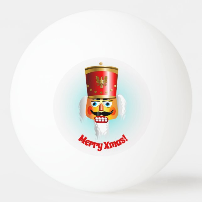 Funny Xmas Nutcracker Ping Pong Ball (Front)