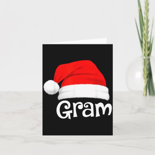 Funny Xmas Pajama Group Matching Gram Christmas Ha Card (Front)