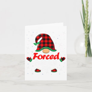 Funny Xmas Santa Hat Forced Family Fun Anti Christ Card