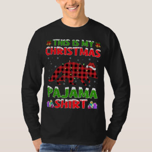 Funny Xmas Santa Hat This Is My Racoon Christmas  T-Shirt