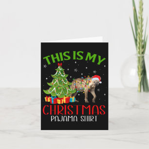 Funny Xmas Santa Lights This Is My Hyena Christmas Card