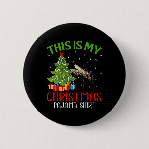 Funny Xmas Santa Lights This Is My Mosquito Christ 6 Cm Round Badge