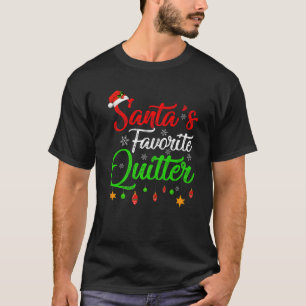 Funny Xmas Santa's Favourite Quilter Christmas T-Shirt