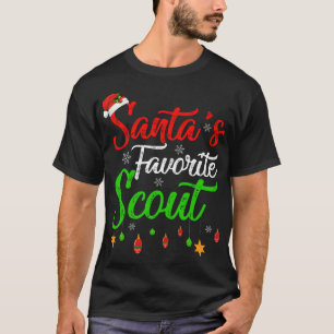 Funny Xmas Santa's Favourite Scout Christmas T-Shirt