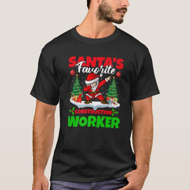 Funny Xmas Santa's Favourite Umpire Christmas T-Shirt (Front)