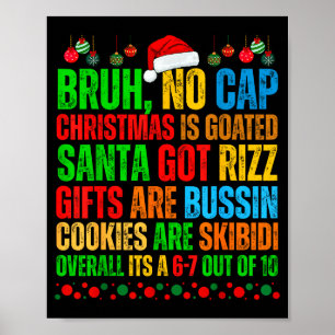 Funny Xmas School Generation Alpha Gen A Slang Chr Poster