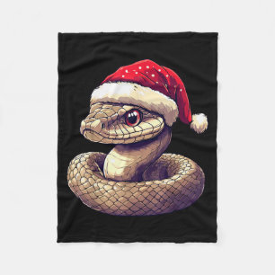 Funny Xmas Snake Lovers Christmas Pajama Snake San Fleece Blanket