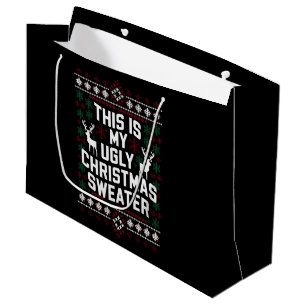 Funny Xmas This Is My Ugly Christmas Sweater Large Gift Bag