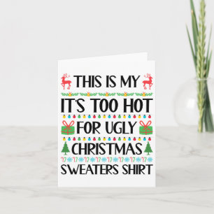 Funny Xmas Too Hot Ugly Christmas Sweaters Women M Card