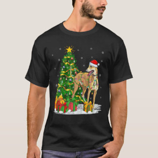 Funny Xmas Tree Family Matching Santa Greyhound Ch T-Shirt