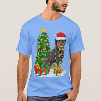 Funny Xmas Tree Family Matching Santa Rottweiler C T-Shirt