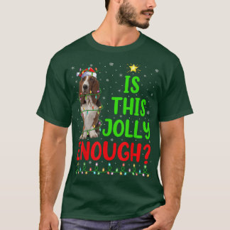 Funny Xmas Tree Is This Jolly Enough Basset Hound  T-Shirt