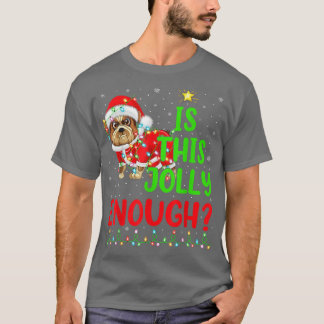 Funny Xmas Tree Is This Jolly Enough Bulldog Chris T-Shirt