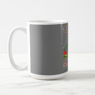 Funny Xmas Ugly Santa Riding Pterodactyl Bird Chri Coffee Mug