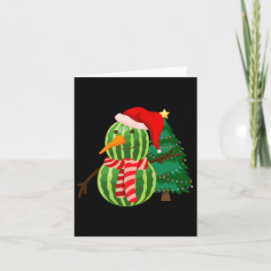 Funny Xmas Watermelon Snowman - Christmas In July  Card