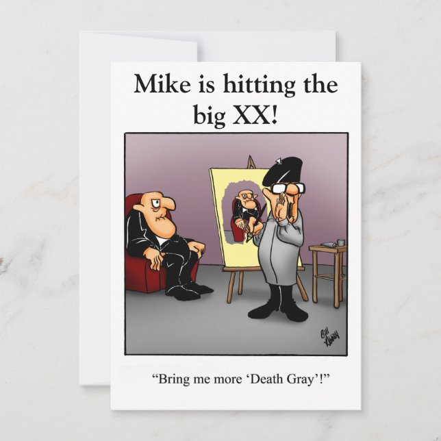 Funny XXth Birthday Party Invitations (Front)