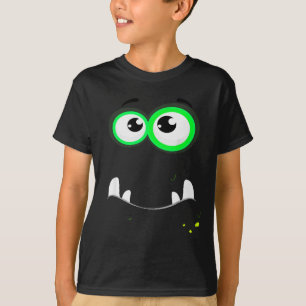 Funny Y Monster Eyeball Face Easy Christma Costume T-Shirt