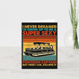 Funny Y Pontoon Captain Boating Men Women Motor Bo Card
