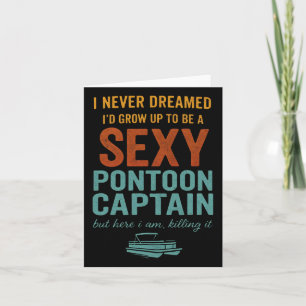 Funny Y Pontoon Captain Tee Funny Lake Boating Gif Card