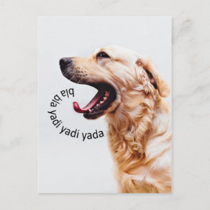 Funny Yapping Dog postcard