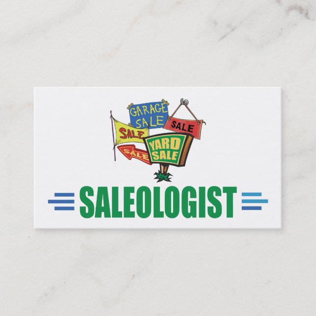 Funny Yard Sale Garage Sale Estate Sale Business Card (Front)