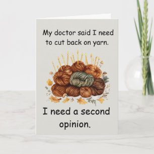 Funny Yarn Hoarder Cottagecore Birthday Humour Card