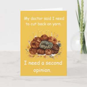 Funny Yarn Hoarder Cottagecore Birthday Humour Card
