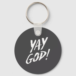 Funny Yay God Graphic Jesus Christian Religion Gif Key Ring