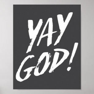 Funny Yay God Graphic Jesus Christian Religion Gif Poster