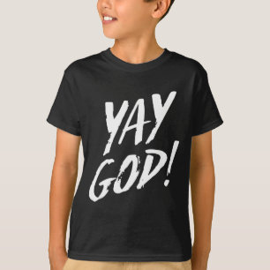 Funny Yay God Graphic Jesus Christian Religion Gif T-Shirt