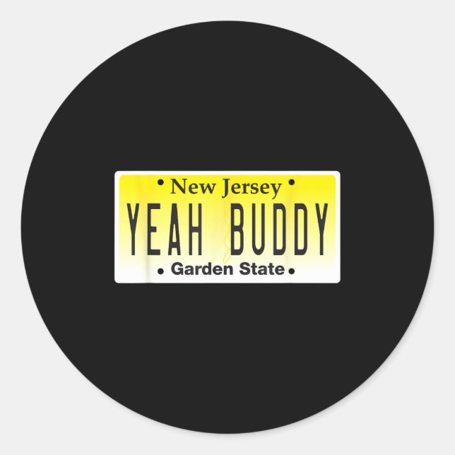 Funny Yeah Buddy Pauly D Jersey Shore Seaside Heig Classic Round Sticker (Front)