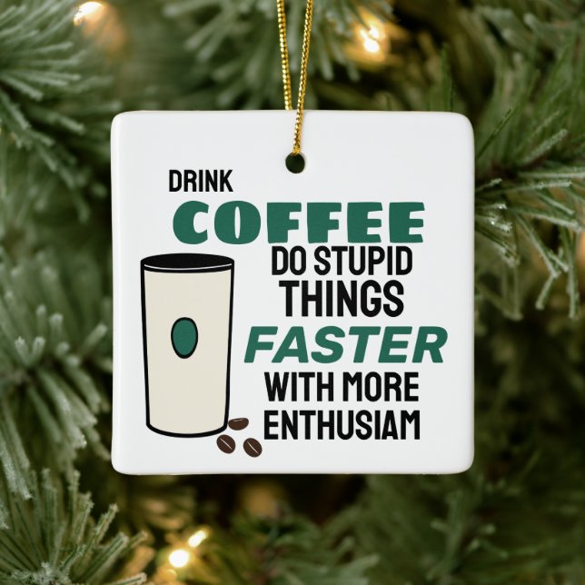 Funny Year Coffee Christmas Ornament (Tree)