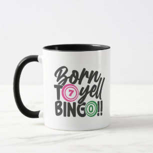 Funny yell Bingo word art Mug
