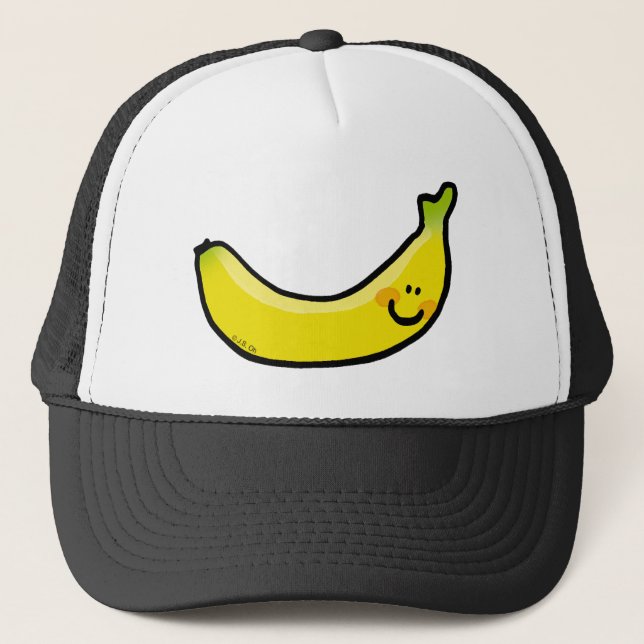 Funny yellow banana trucker hat (Front)