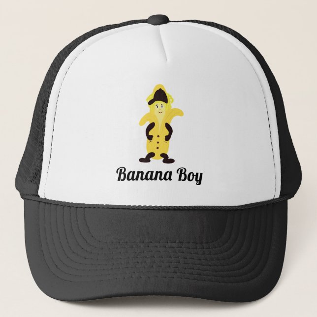 Funny yellow banana trucker hat (Front)