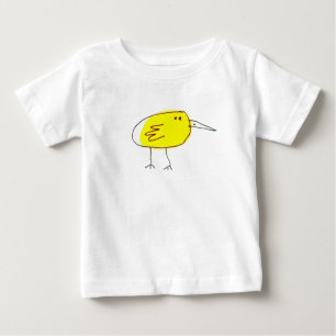 Funny Yellow Bird Cartoon Doodle Baby T-Shirt