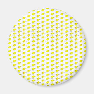 Funny Yellow Birds Doodle Magnet