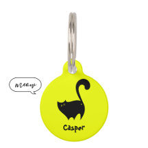 Funny Yellow Black Cat Butt Illustration