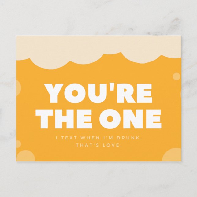 Funny Yellow Drunk Postcard (Front)