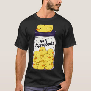 Funny Yellow Duck Anti Depressant Jar Zoo Boys Gir T-Shirt