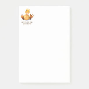 Funny Yellow Duck Playful Wink Happy Smile  Post-it Notes