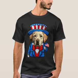 Funny Yellow Lab Dog 4th of July Labrador Retrieve T-Shirt