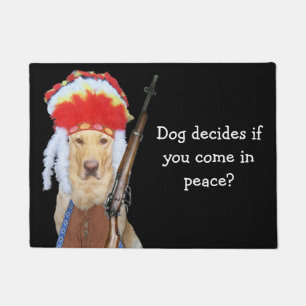 Funny Yellow Lab Doormat