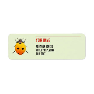 Funny Yellow Ladybug Personalised Address